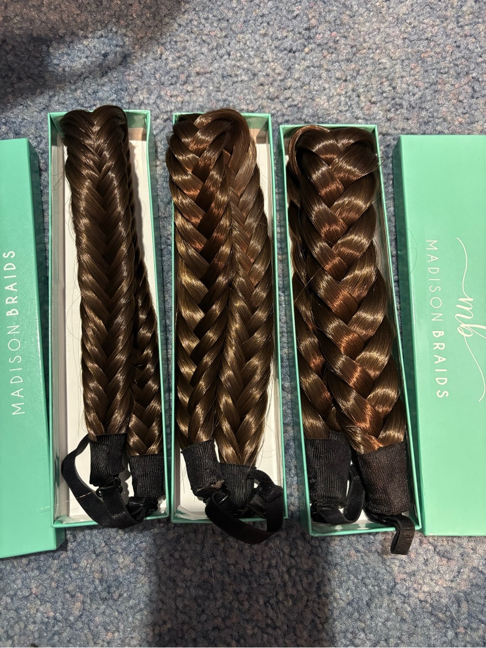 Madison Braids Braided Hair Extensions in Brown NWT